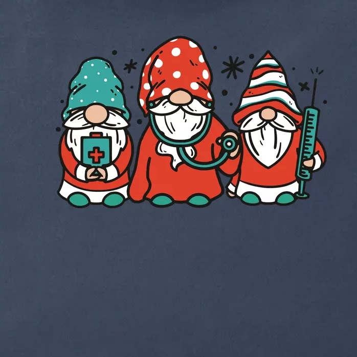 Christmas Nurse Gnomes Holiday Zip Tote Bag