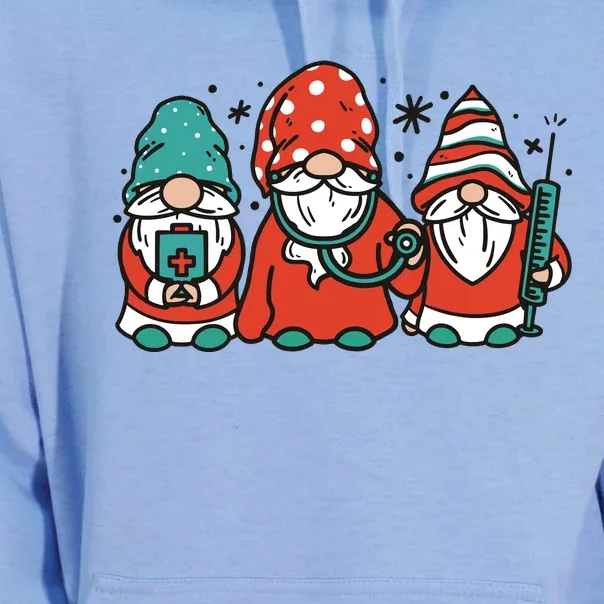 Christmas Nurse Gnomes Holiday Unisex Surf Hoodie