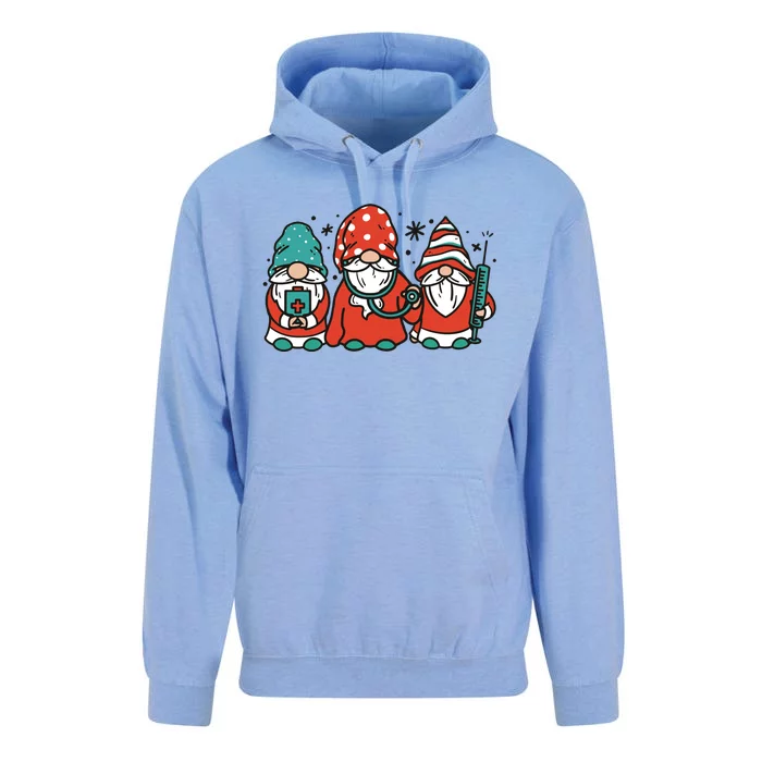 Christmas Nurse Gnomes Holiday Unisex Surf Hoodie