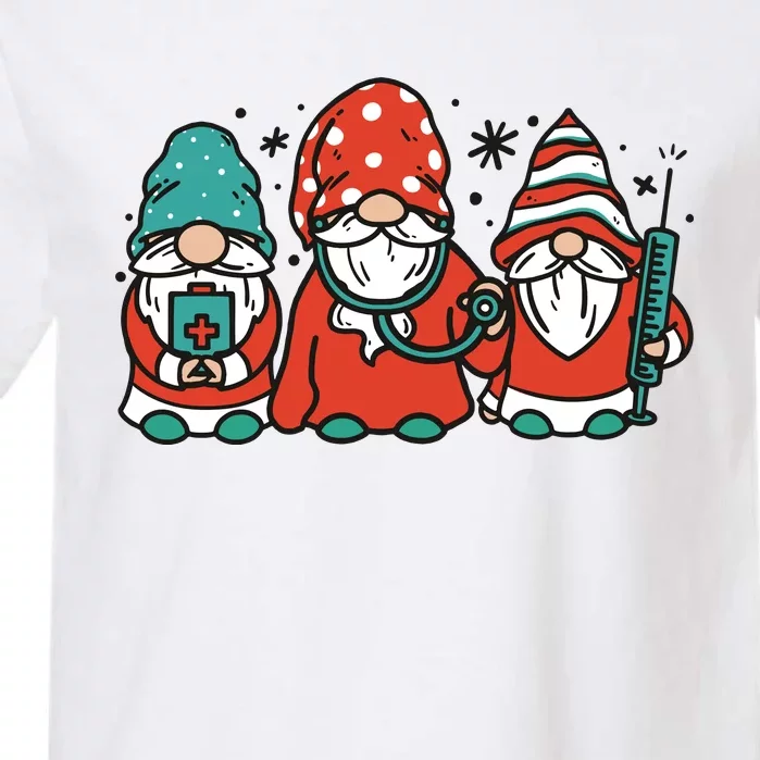 Christmas Nurse Gnomes Holiday Garment-Dyed Heavyweight T-Shirt