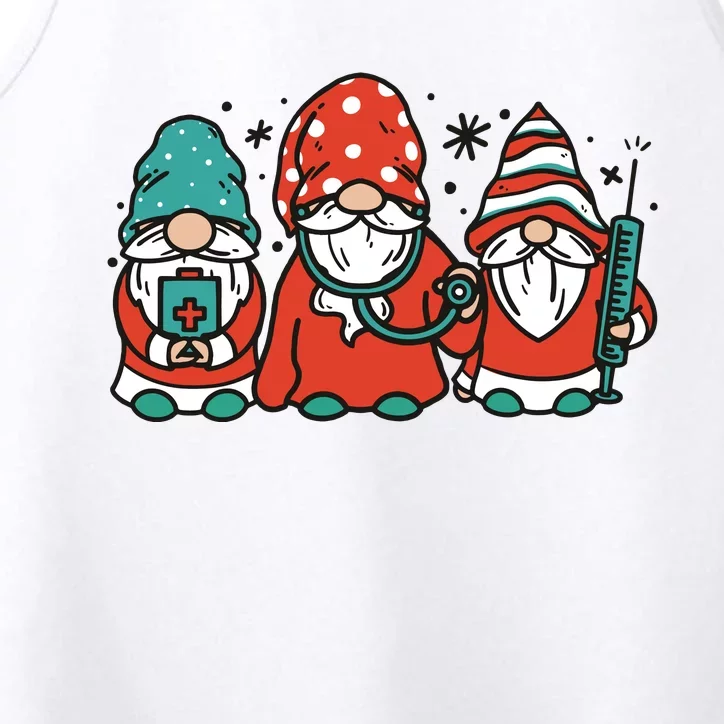 Christmas Nurse Gnomes Holiday Performance Tank