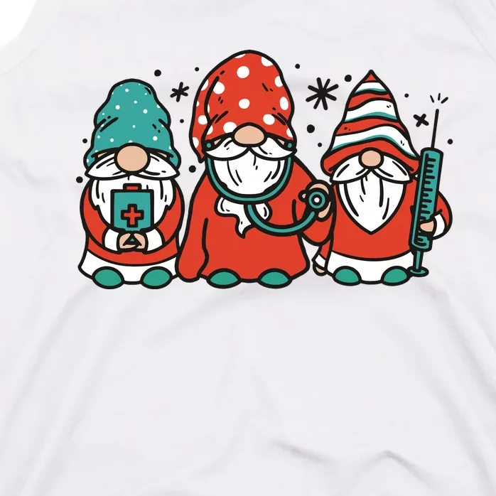 Christmas Nurse Gnomes Holiday Tank Top