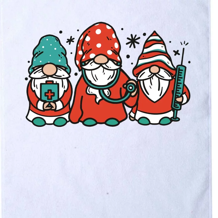 Christmas Nurse Gnomes Holiday Platinum Collection Golf Towel