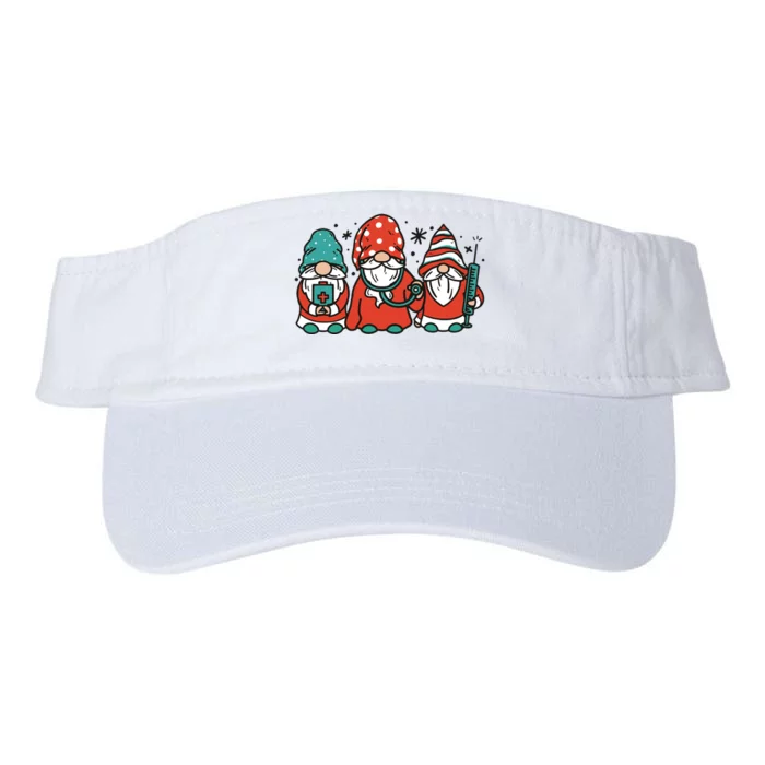 Christmas Nurse Gnomes Holiday Valucap Bio-Washed Visor