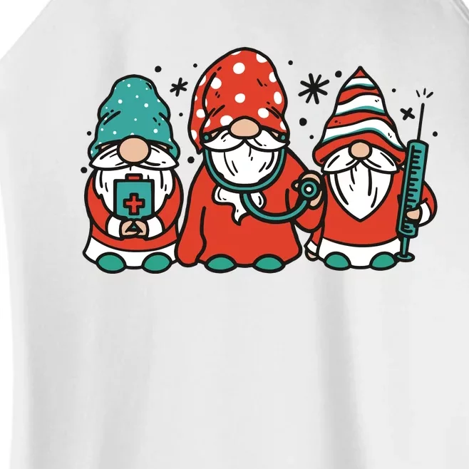 Christmas Nurse Gnomes Holiday Women’s Perfect Tri Rocker Tank