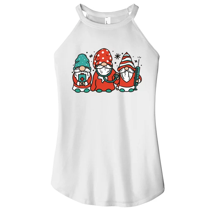 Christmas Nurse Gnomes Holiday Women’s Perfect Tri Rocker Tank