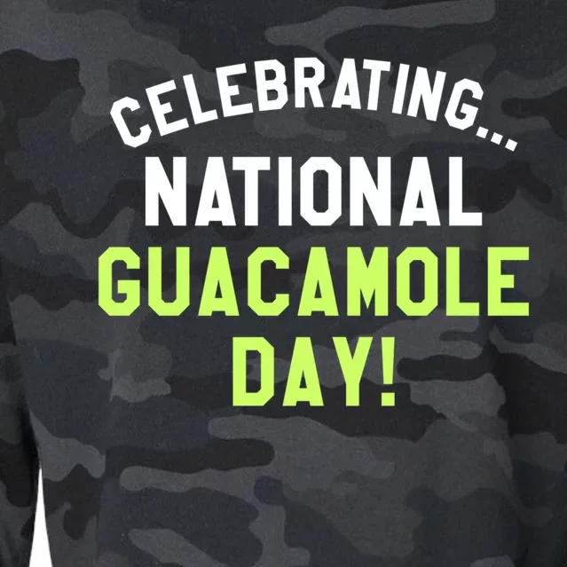 Celebrating National Guacamole Day Avocado Guac Gift Cropped Pullover Crew