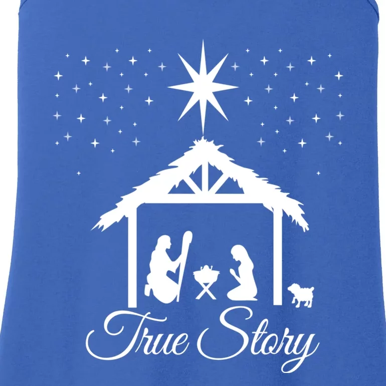 Christmas Nativity Gift True Story Nativity Scene Funny Gift Cute Gift Ladies Essential Tank