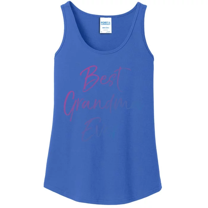 Cute New Grandmother Gift From Grand Best Grandma Ever Gift Ladies Essential Tank