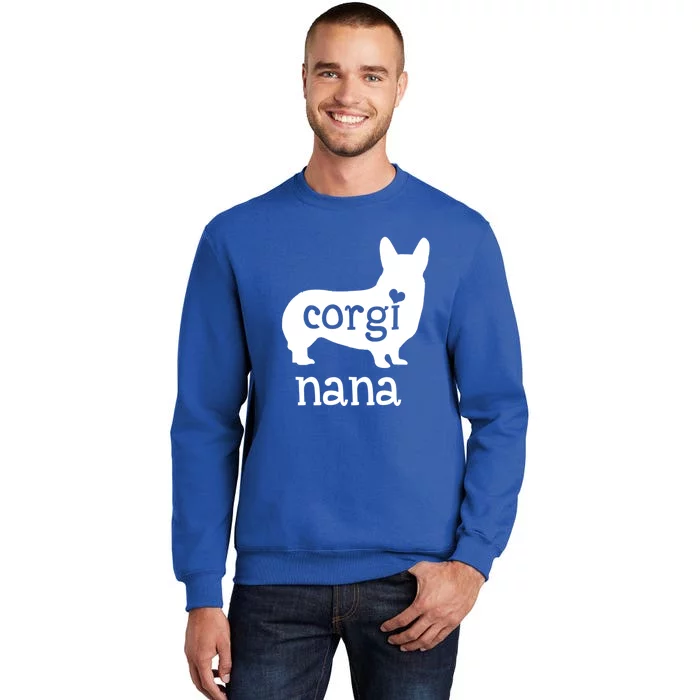 Corgi Nana Gift Corgi Grandma Dog Mom Lover Mother's Day Gift Tall Sweatshirt