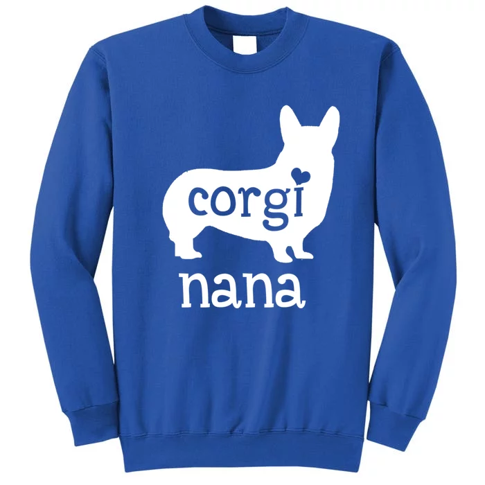 Corgi Nana Gift Corgi Grandma Dog Mom Lover Mother's Day Gift Tall Sweatshirt