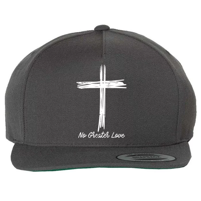 Cross No Greater Love Easter Jesus Religious Wool Snapback Cap