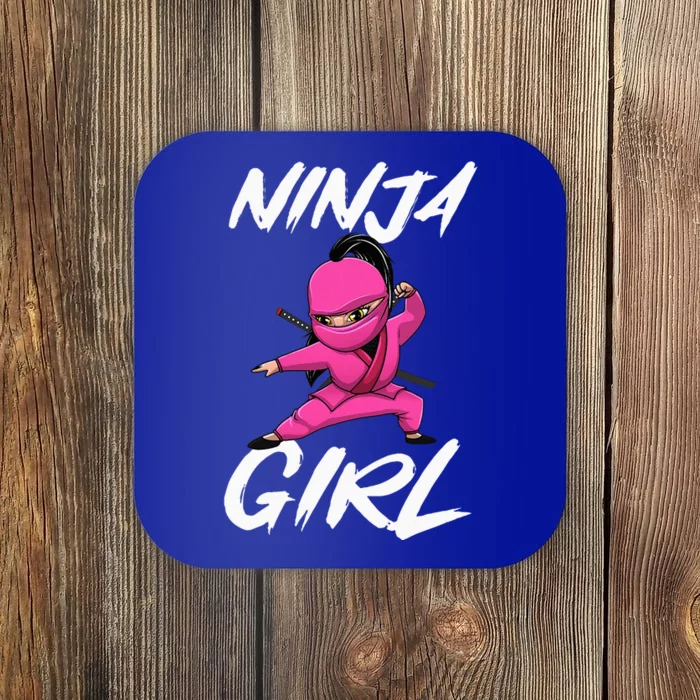 Cool Ninja Girl Art For Ninja Training Warrior Coaster