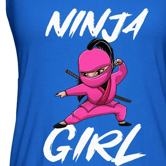 Cool Ninja Girl Art For Ninja Training Warrior Ladies Essential Flowy Tank