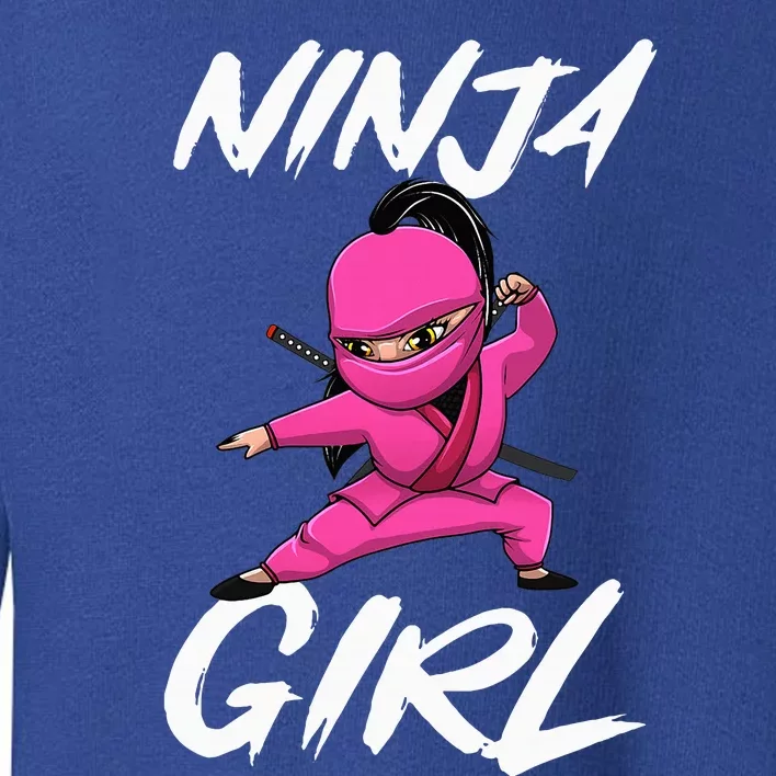 Cool Ninja Girl Art For Ninja Training Warrior Toddler Sweatshirt