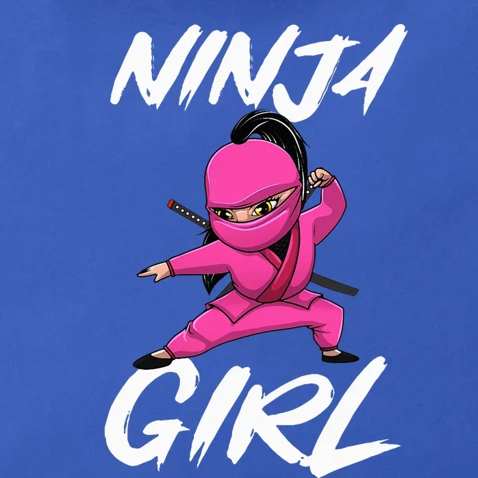 Cool Ninja Girl Art For Ninja Training Warrior Zip Tote Bag