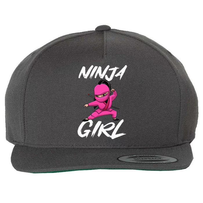 Cool Ninja Girl Art For Ninja Training Warrior Wool Snapback Cap