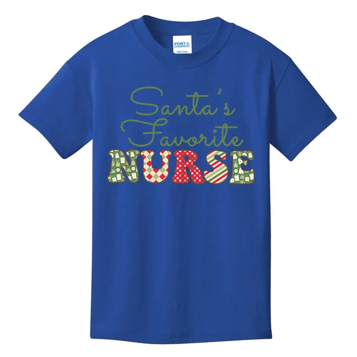 Christmas Nurse Gift Holiday Nurse SantaS Favorite Nurse Gift Kids T-Shirt