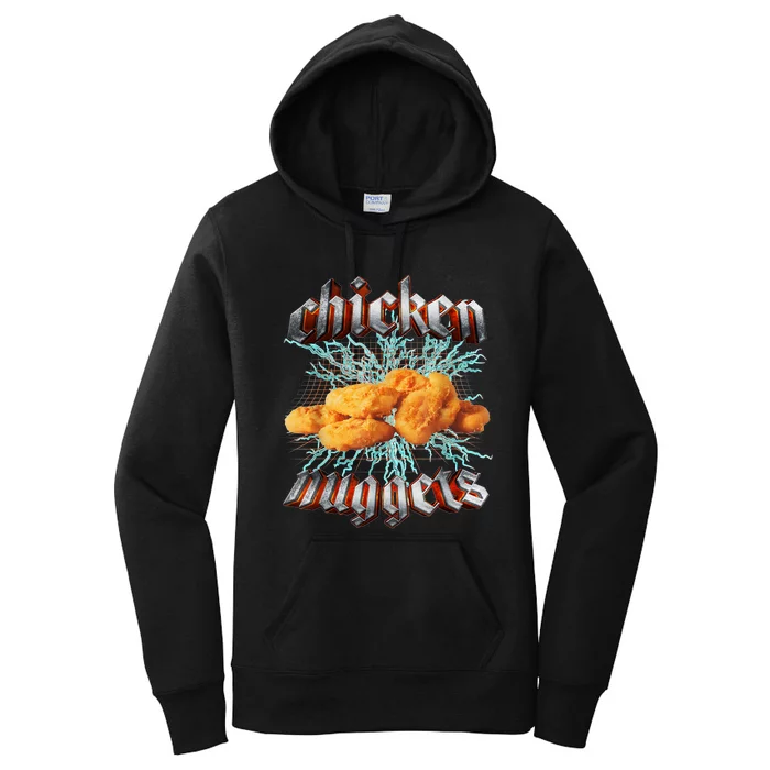 Chicken Nuggets Heavy Metal Hardcore Music Women's Pullover Hoodie