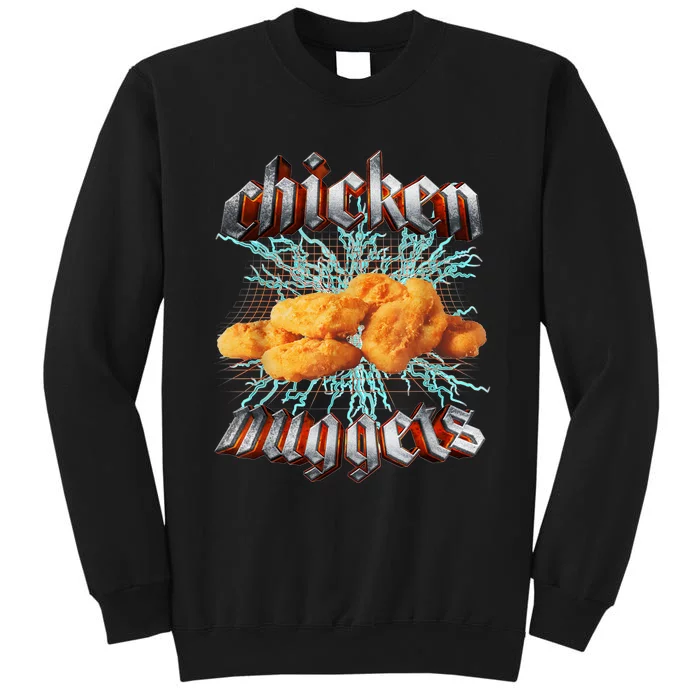 Chicken Nuggets Heavy Metal Hardcore Music Tall Sweatshirt