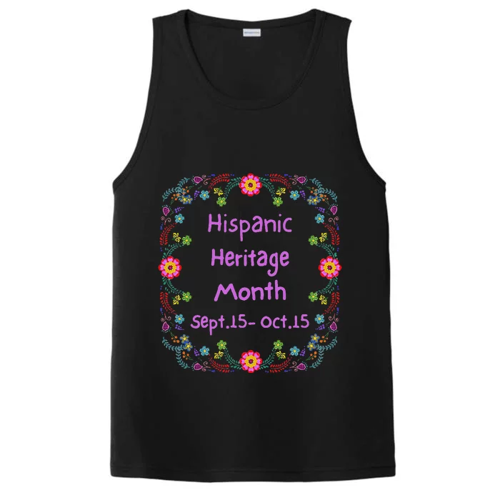 Celebrate National Hispanic Heritage Month Sept Oct Graphic Performance Tank