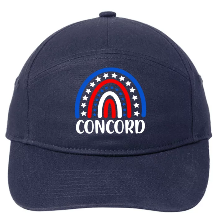 Concord New Hampshire Gift I Love Concord Usa Meaningful Gift 7-Panel Snapback Hat