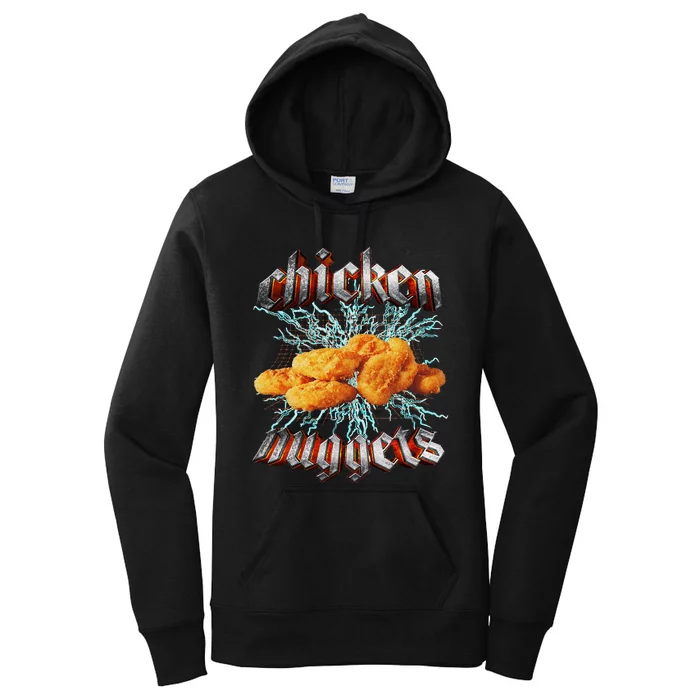 Chicken Nuggets Heavy Metal Hardcore Music Women's Pullover Hoodie