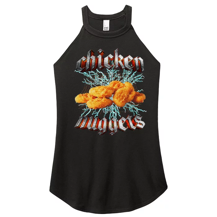 Chicken Nuggets Heavy Metal Hardcore Music Women’s Perfect Tri Rocker Tank