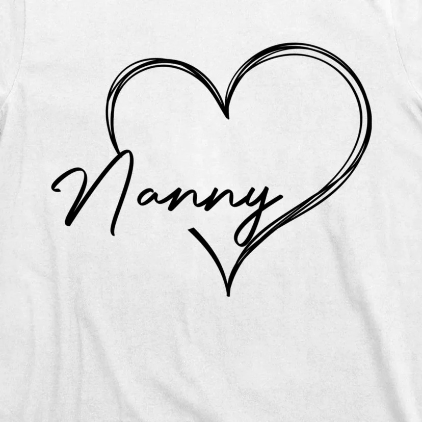 Cute Nanny Heart Funny Love You Nanny MotherS Day Gift T-Shirt