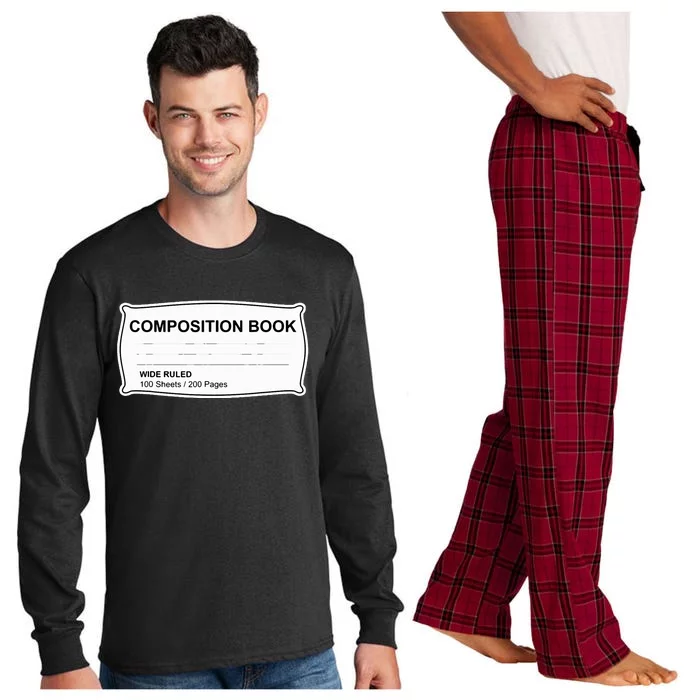 Composition Notebook Halloween Costume Couples Fancy Dress Long Sleeve Pajama Set