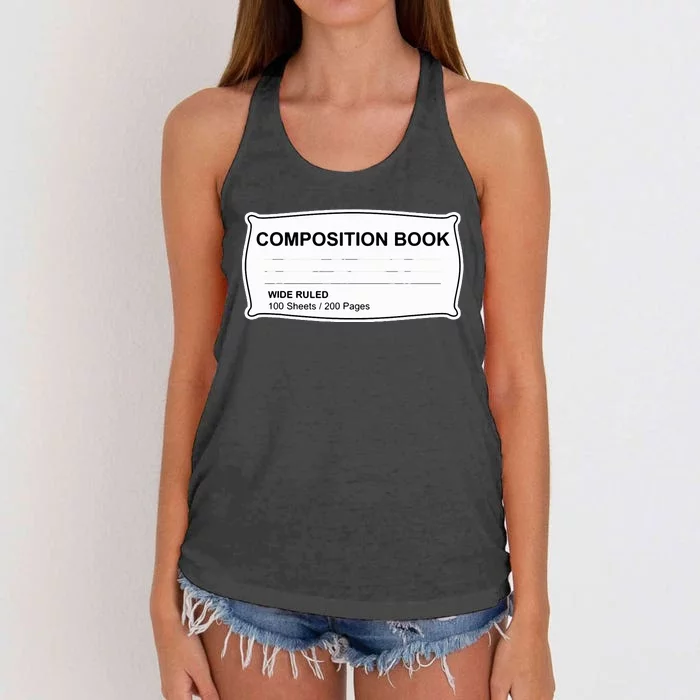 Composition Notebook Halloween Costume Couples Fancy Dress Women's Knotted Racerback Tank