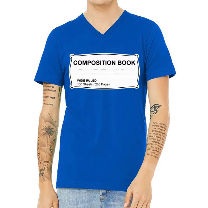 Composition Notebook Halloween Costume Couples Fancy Dress V-Neck T-Shirt