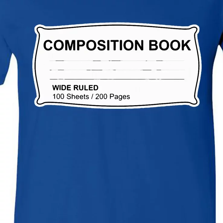 Composition Notebook Halloween Costume Couples Fancy Dress V-Neck T-Shirt