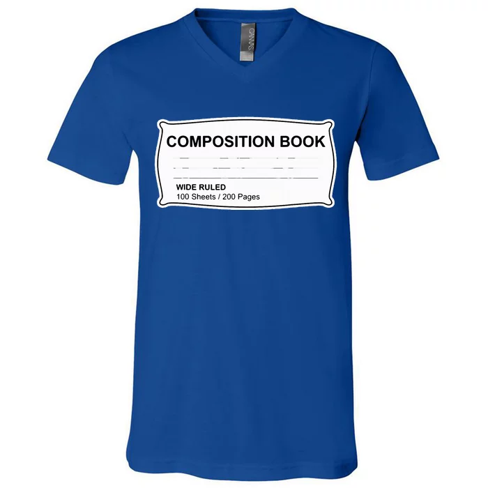 Composition Notebook Halloween Costume Couples Fancy Dress V-Neck T-Shirt