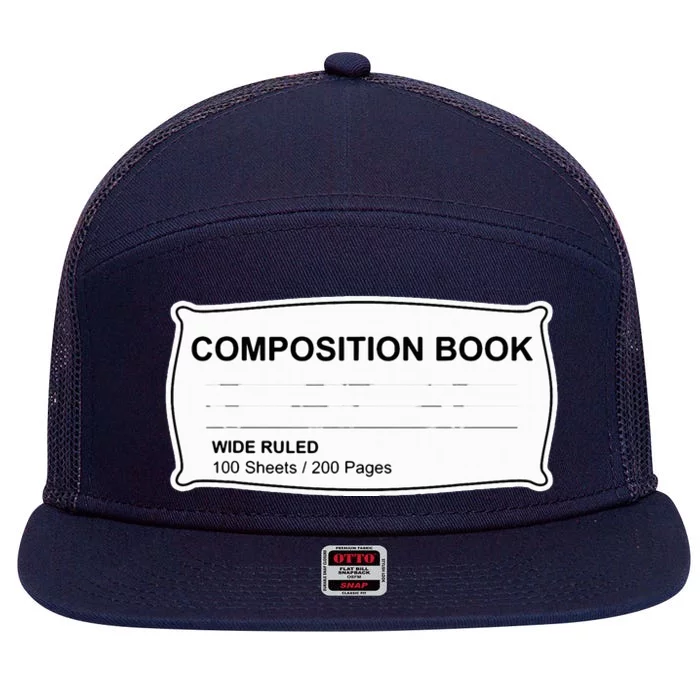 Composition Notebook Halloween Costume Couples Fancy Dress 7 Panel Mesh Trucker Snapback Hat