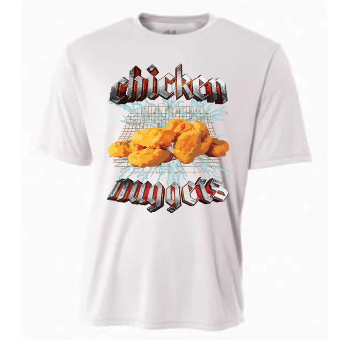 Chicken Nuggets Heavy Metal Hardcore Music Cooling Performance Crew T-Shirt