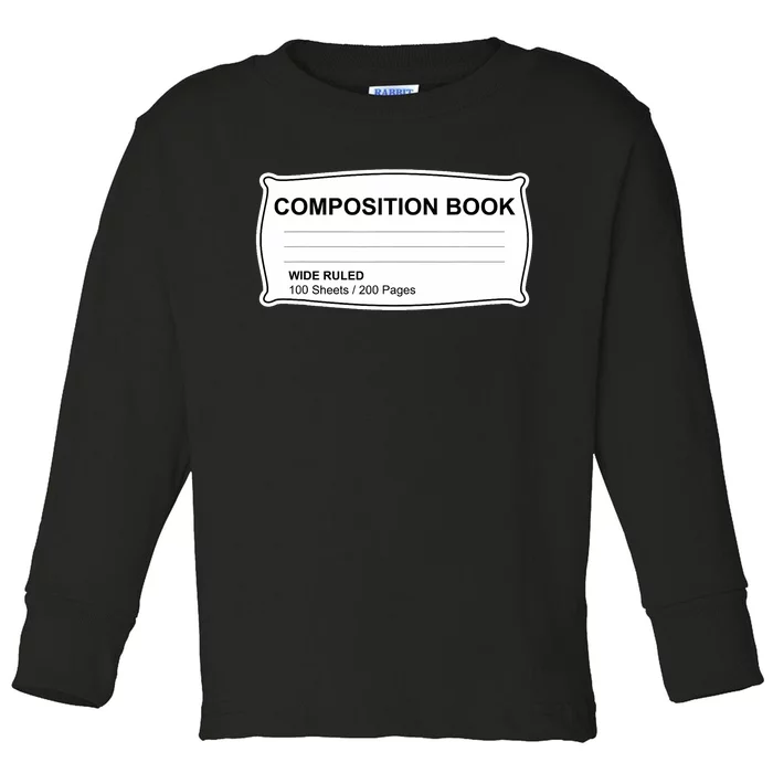 Composition Notebook Halloween Costume Couples Fancy Dress Toddler Long Sleeve Shirt