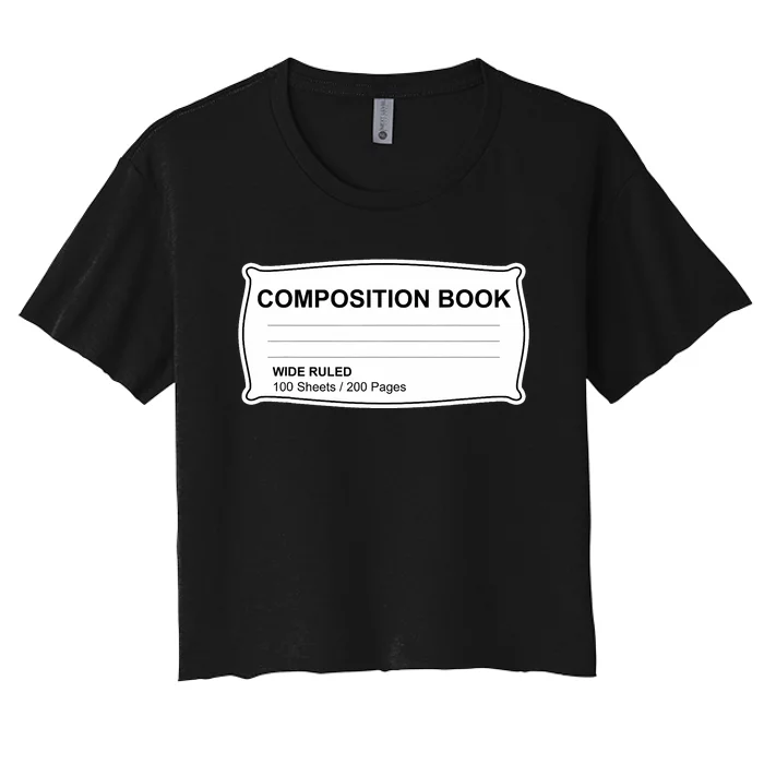 Composition Notebook Halloween Costume Couples Fancy Dress Women's Crop Top Tee