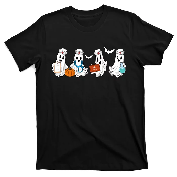 Cute Nurse Halloween Ghost T-Shirt