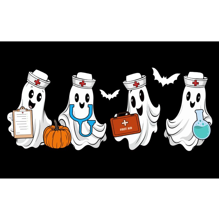 Cute Nurse Halloween Ghost Bumper Sticker