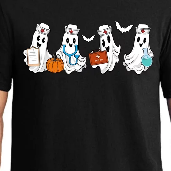 Cute Nurse Halloween Ghost Pajama Set