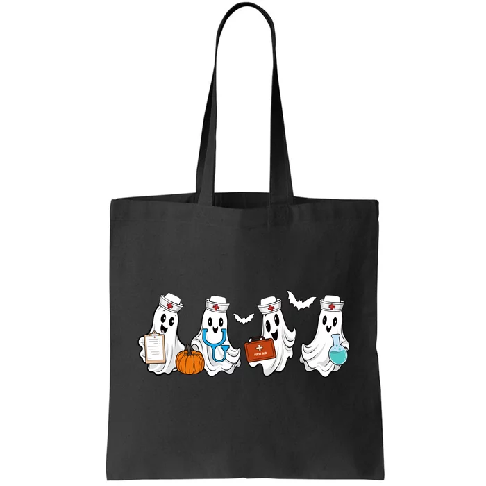 Cute Nurse Halloween Ghost Tote Bag