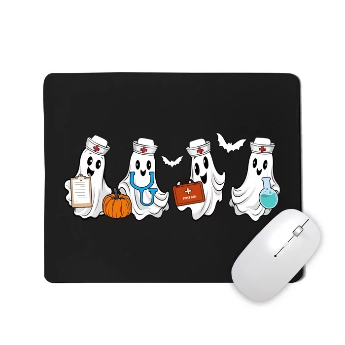 Cute Nurse Halloween Ghost Mousepad