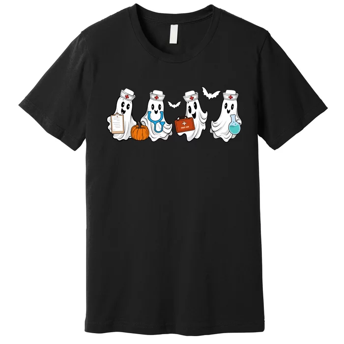 Cute Nurse Halloween Ghost Premium T-Shirt