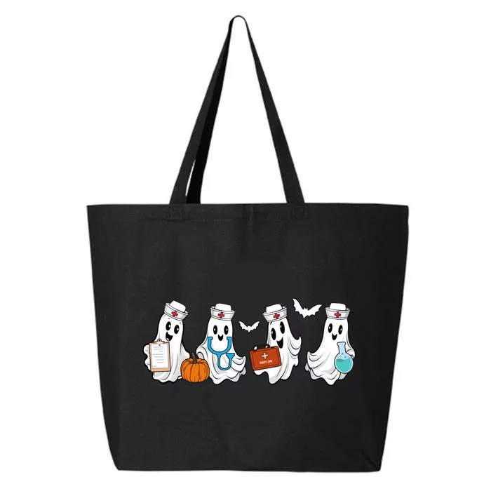 Cute Nurse Halloween Ghost 25L Jumbo Tote