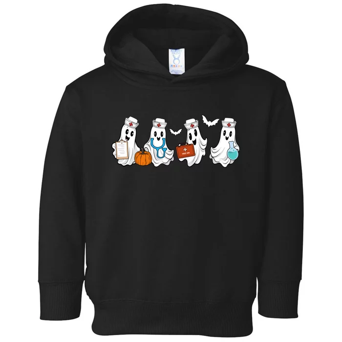 Cute Nurse Halloween Ghost Toddler Hoodie