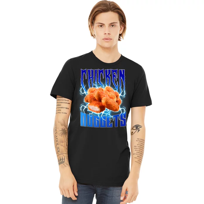 Chicken Nuggets Heavy Metal Funny Chicken Nuggets Lover Premium T-Shirt