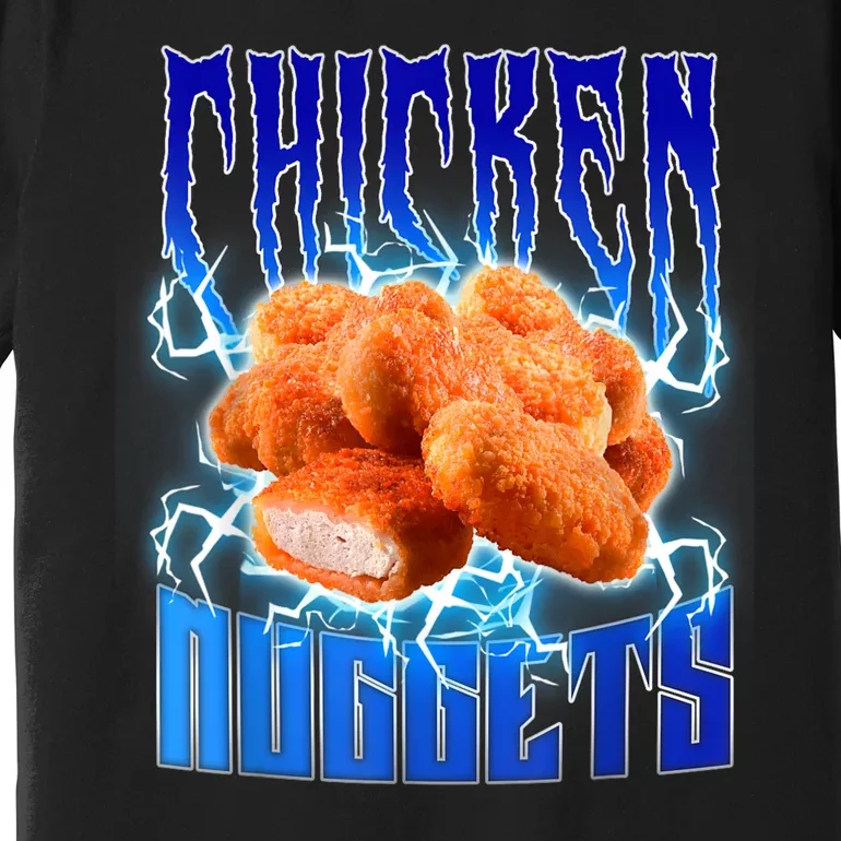 Chicken Nuggets Heavy Metal Funny Chicken Nuggets Lover Premium T-Shirt