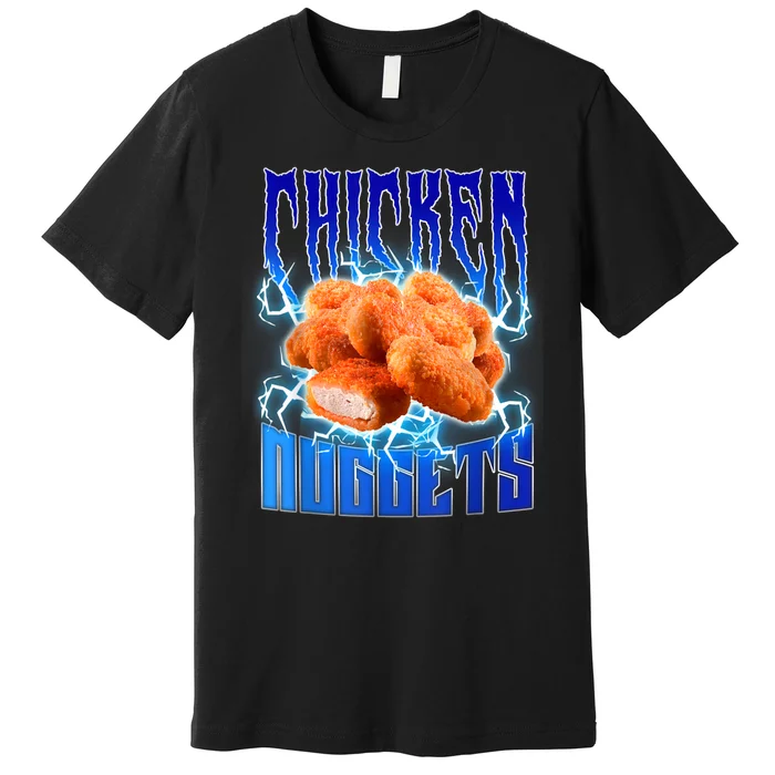 Chicken Nuggets Heavy Metal Funny Chicken Nuggets Lover Premium T-Shirt