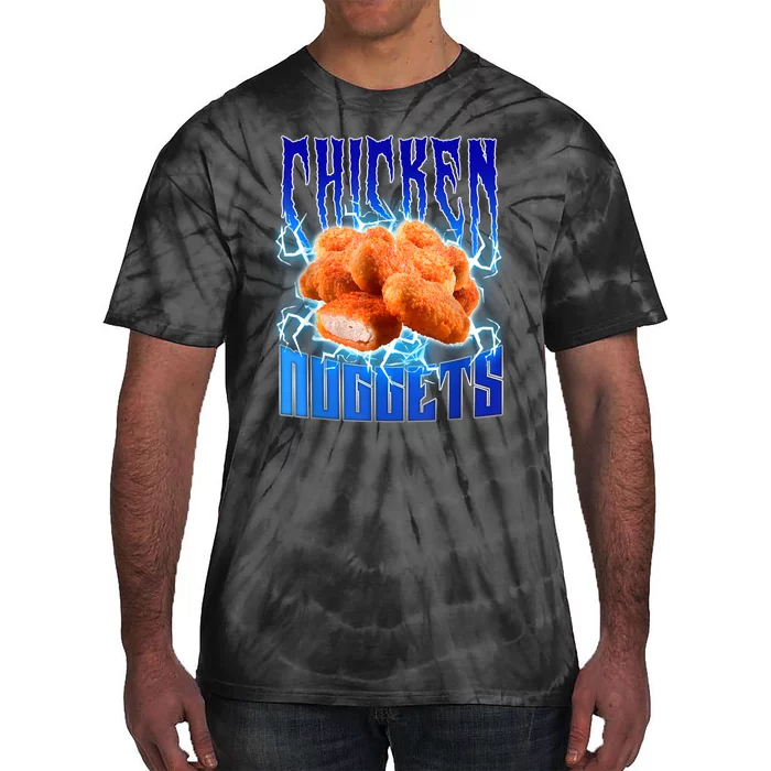 Chicken Nuggets Heavy Metal Funny Chicken Nuggets Lover Tie-Dye T-Shirt